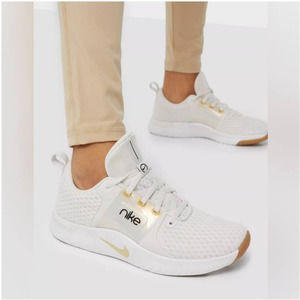 Nike Renew In Season TR 10 Comfort Footbed White Gold Running Shoes Women's 7.5